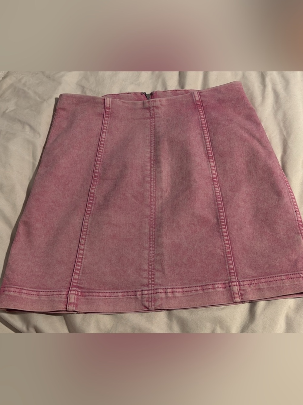 Pink Denim A-Line Skirt - Classic Women's Style